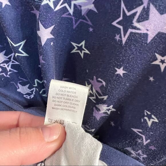 Simply Aster Purple Starstruck Tunic Top Women's Plus Size 1X Lace Neckline - Picture 8 of 10